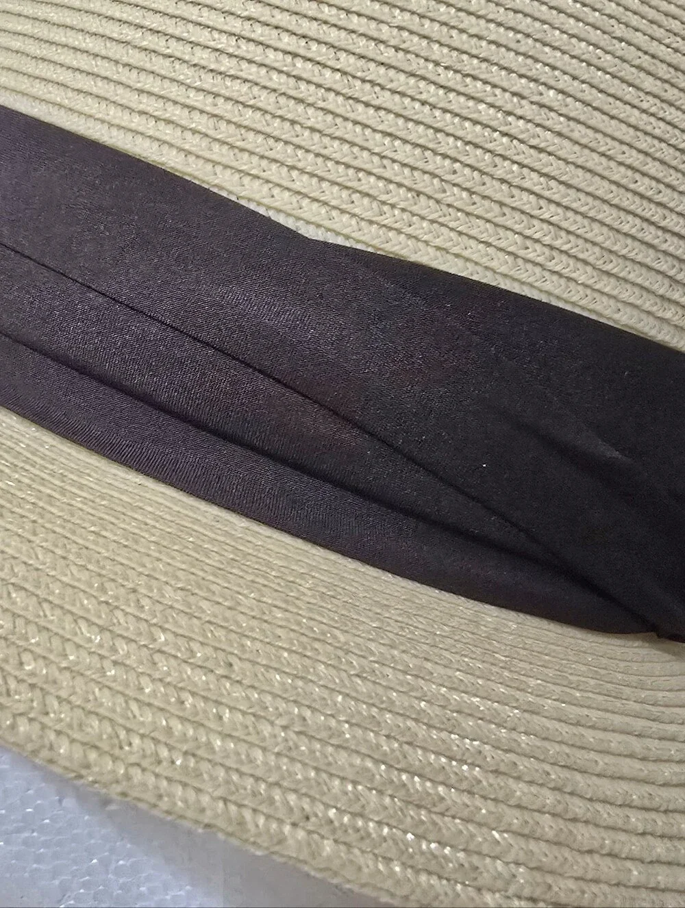 Vtg Park Royal Men's Ecru/Brown Fedora Hat Genuine Milan Weave 6 3/4" Looks NEW - Picture 3 of 12